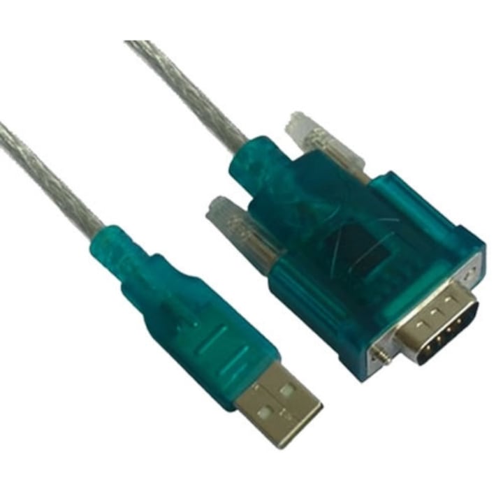 Кабел VCom SS001297, Сив, От USB2.0 към Serial Port RS-232 DE-9, 1.20м