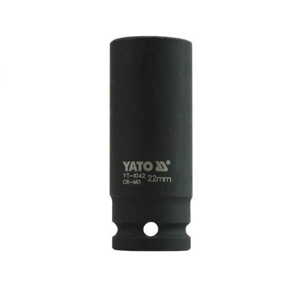 Cheie tubulara hexagonala de impact adanca 1/2” 22mm, Yato YT-1042