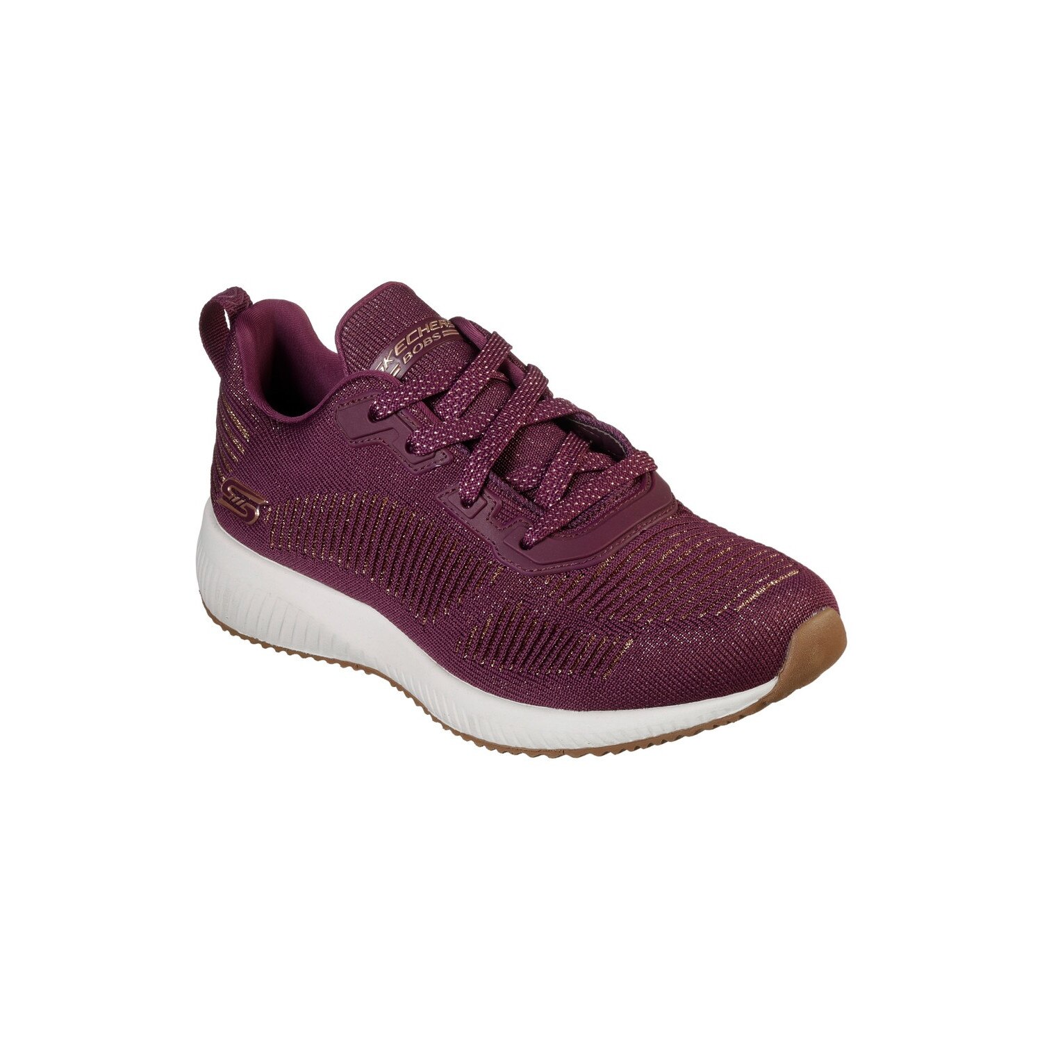 Pantofi sport femei Bobs Squad Glam League, Skechers, Visiniu, 39 EU