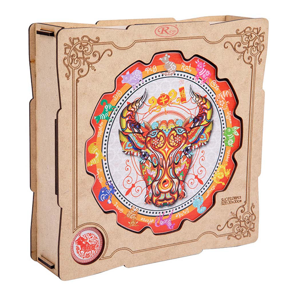 Puzzle Jigsaw din lemn, multicolor, 216 piese, 30x30, WD7020-H RCO®