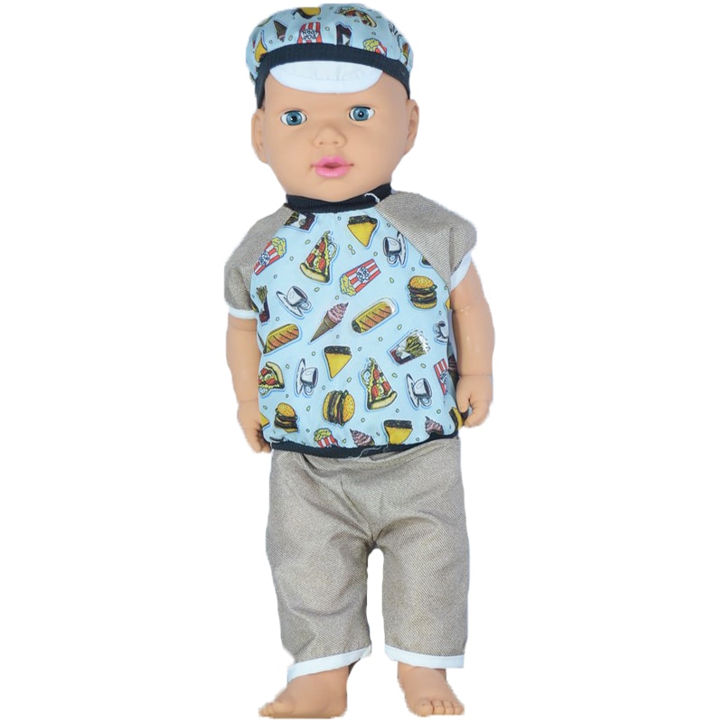 Papusa baietel 60 cm pentru fete 3+ ani Mini Junior 056228-3E, Multicolor