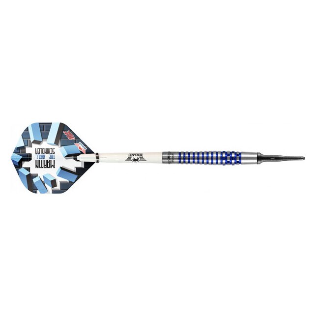 Sageti Darts Bulls Martin Schindler, 18 g, 80% Tungsten, 43 mm, Albastru