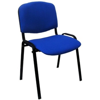 Scaun cu spatar, tapitat cu stofa Albastru, suprapozabil Scaun cu spatar, tapitat cu stofa Albastru, suprapozabil