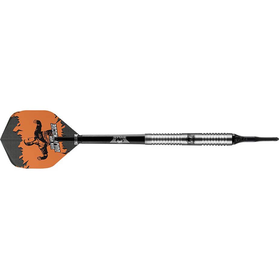 Sageti Darts Bulls Dirk van Duijvenbode, 18 g, 90% Tungsten, 47 mm, Negru/Portocaliu