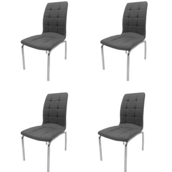 Set 4 scaune bucatarie S-02, culoare gri Set 4 scaune bucatarie S-02, culoare gri
