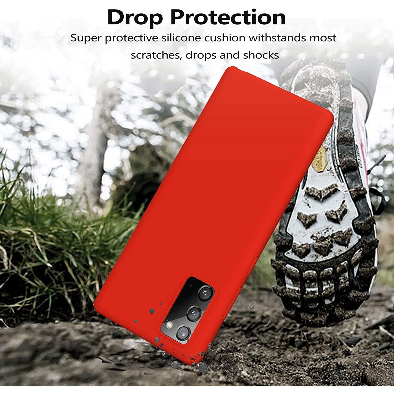 Husa din silicon ultra-slim MATA cu microfibra pe interior, compatibila cu Samsung Galaxy Note 20 5G, Rosie