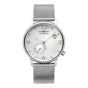 Ceas Argintiu/alb pentru femei Zeppelin Luna cu bratara din otel inoxidabil 7631M-1 Ceas Argintiu/alb pentru femei Zeppelin Luna cu bratara din otel inoxidabil 7631M-1