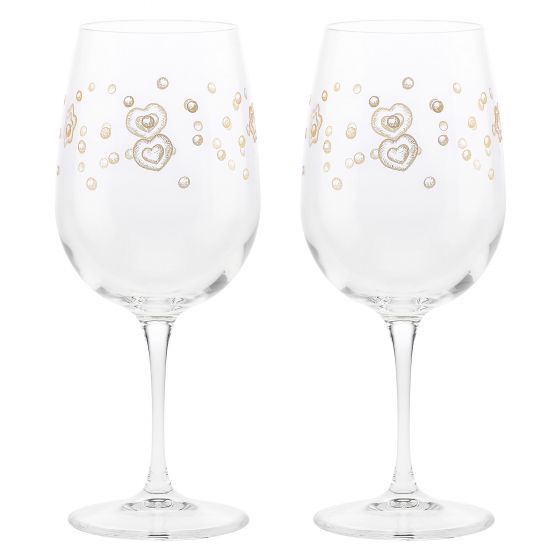 Set 2 pahare de vin, THUN, model Gold Icons 24K, 50 cl