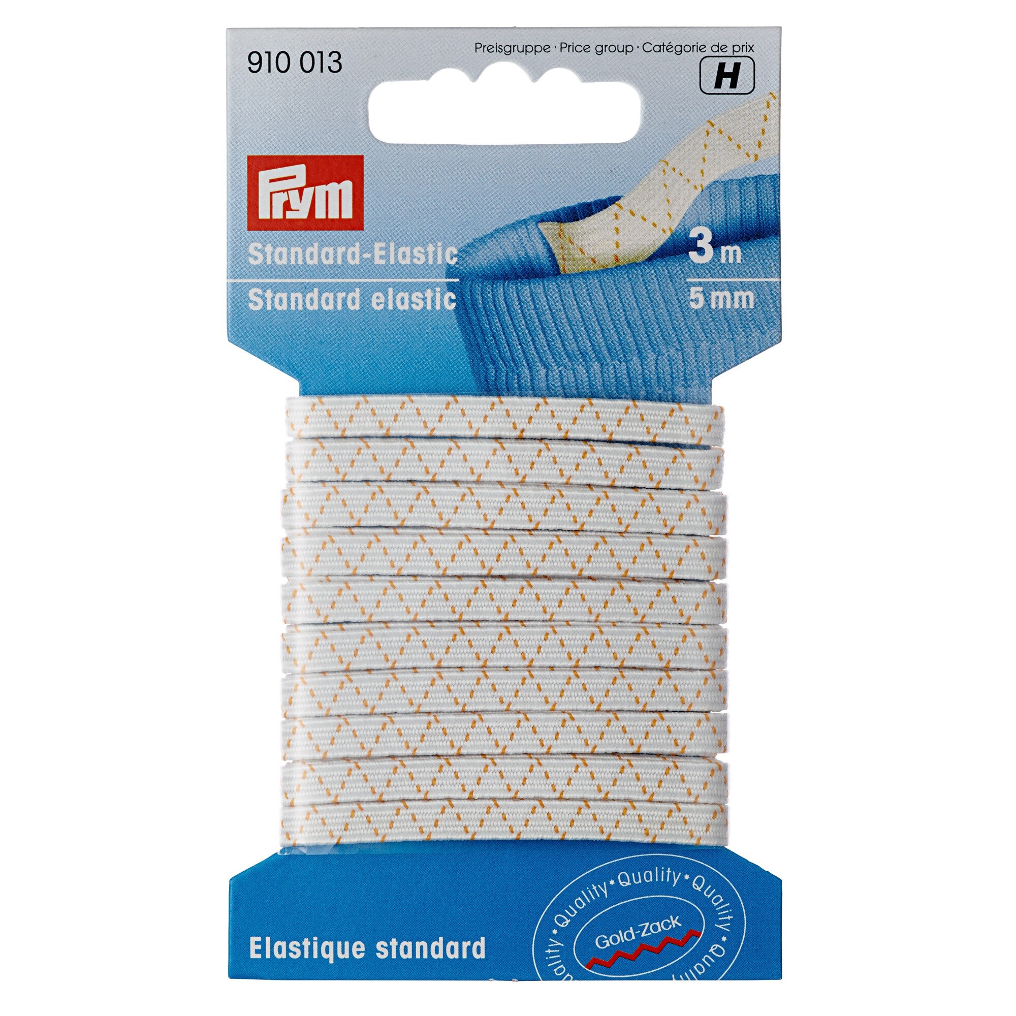 Elastic standard, 5 mm latime, 3 m lungime, alb, Prym
