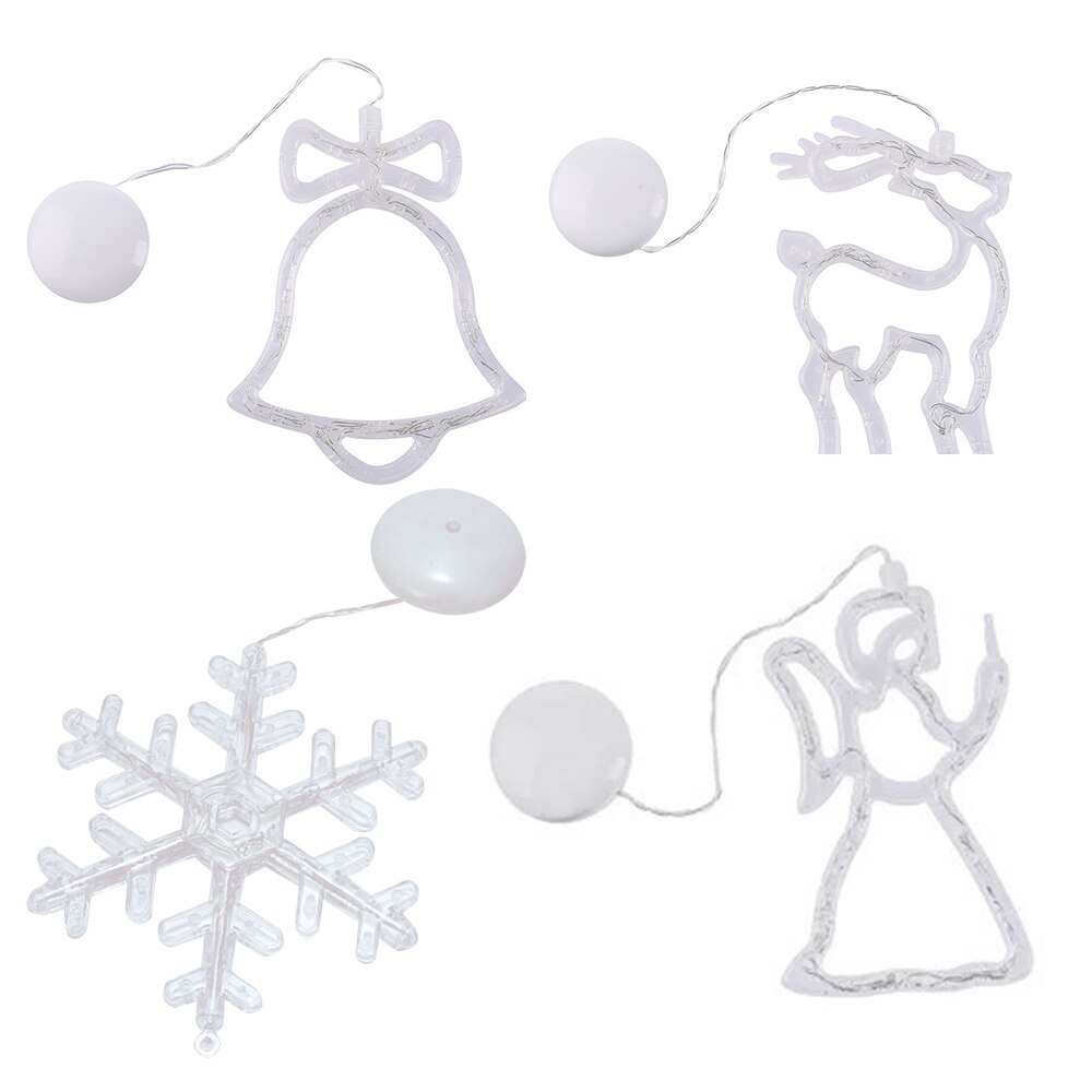 Set 4 instalatie de Craciun LED, cu motive de Craciun, 57cm, lumina calda