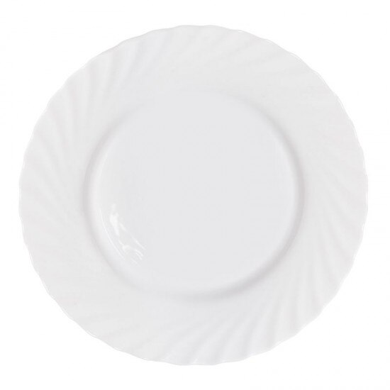 Set 6 farfurii albe,opal,desert,diametru 19.5cm