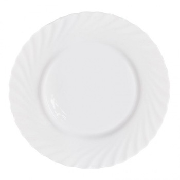 Set 6 farfurii albe,opal,intinse mari,diametru 25cm Set 6 farfurii albe,opal,intinse mari,diametru 25cm