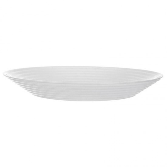 Set 6 farfurii albe opal,adanci,Luminarc,23.5cm