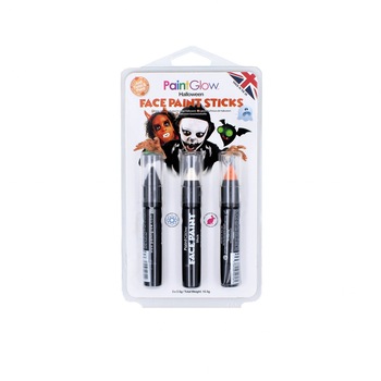 Set 3 creioane, pictura pe fata, PaintGlow, Halloween HP47, 3 x 3.5g Set 3 creioane, pictura pe fata, PaintGlow, Halloween HP47, 3 x 3.5g