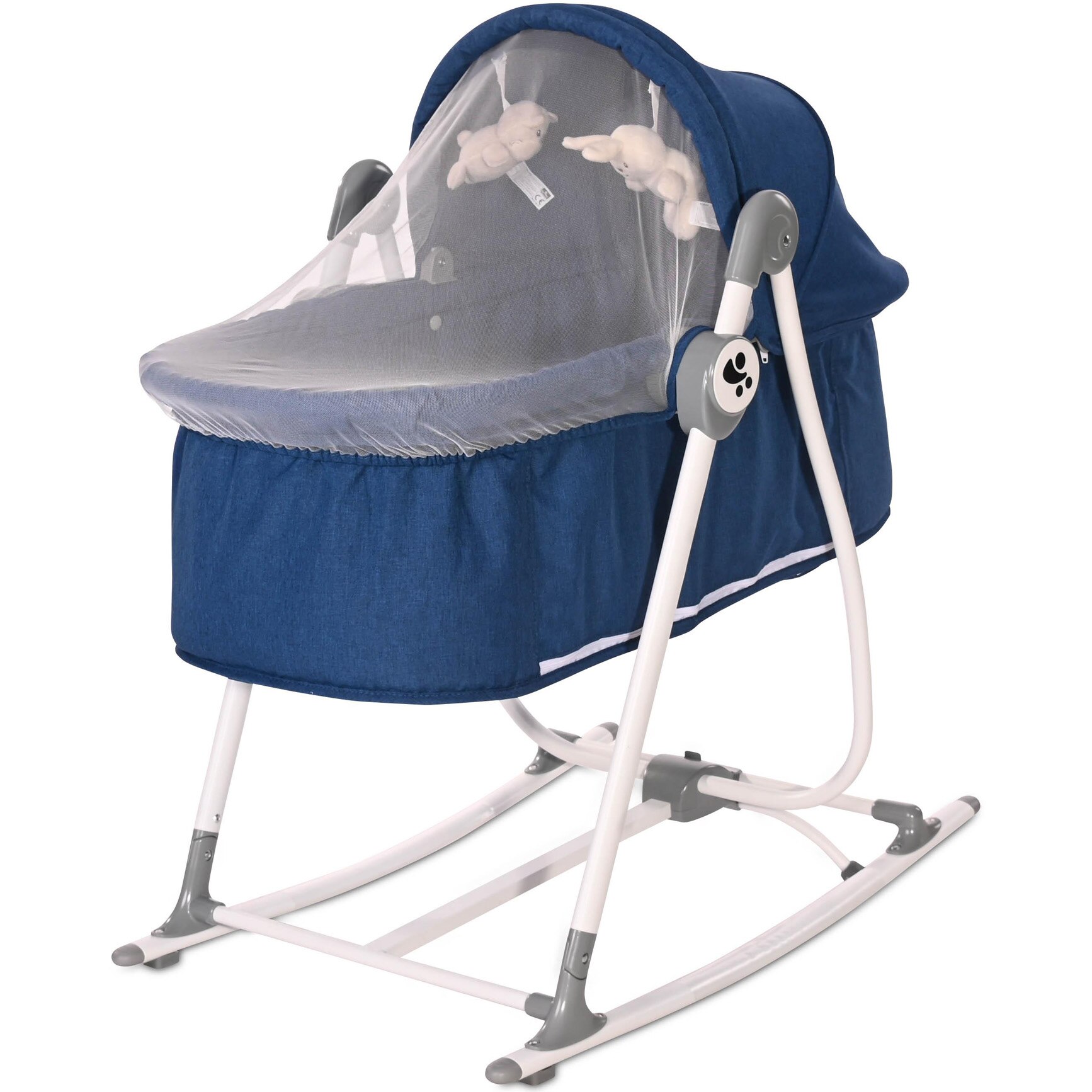 Patut leagan pentru nou nascut 2 in 1 Lorelli Alicante, Albastru