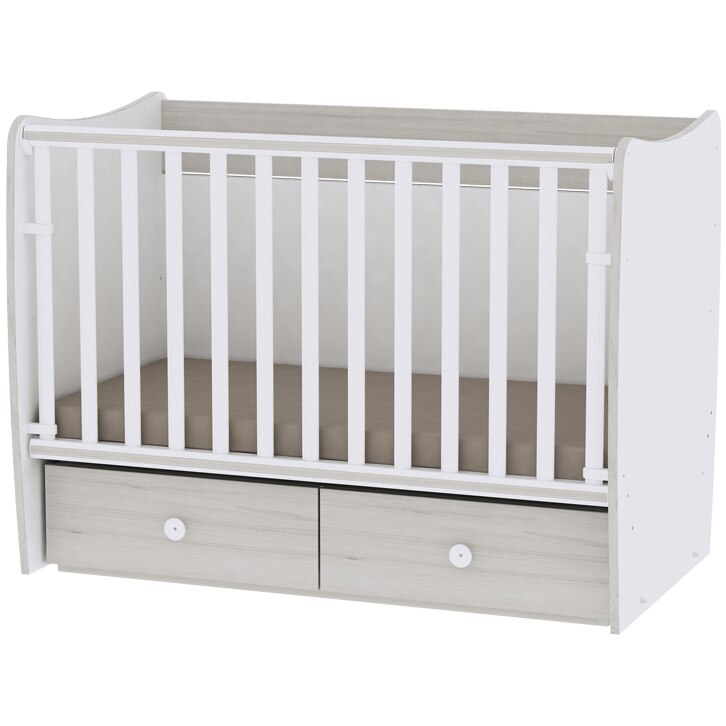 Patut balansoar Lorelli Matrix White Light Oak, 60 x 120 cm, transformabil, Bej/Alb