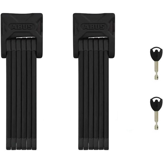 Antifurt bicileta tip lacat pliabil Abus Bordo 6000 Twinset, negru, 2 dispozitive, 90 cm