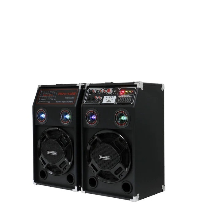 Професионални активни високоговорители A+ Events, DOW Bluetooth, USB, SD Card, FM радио, EQ функция
