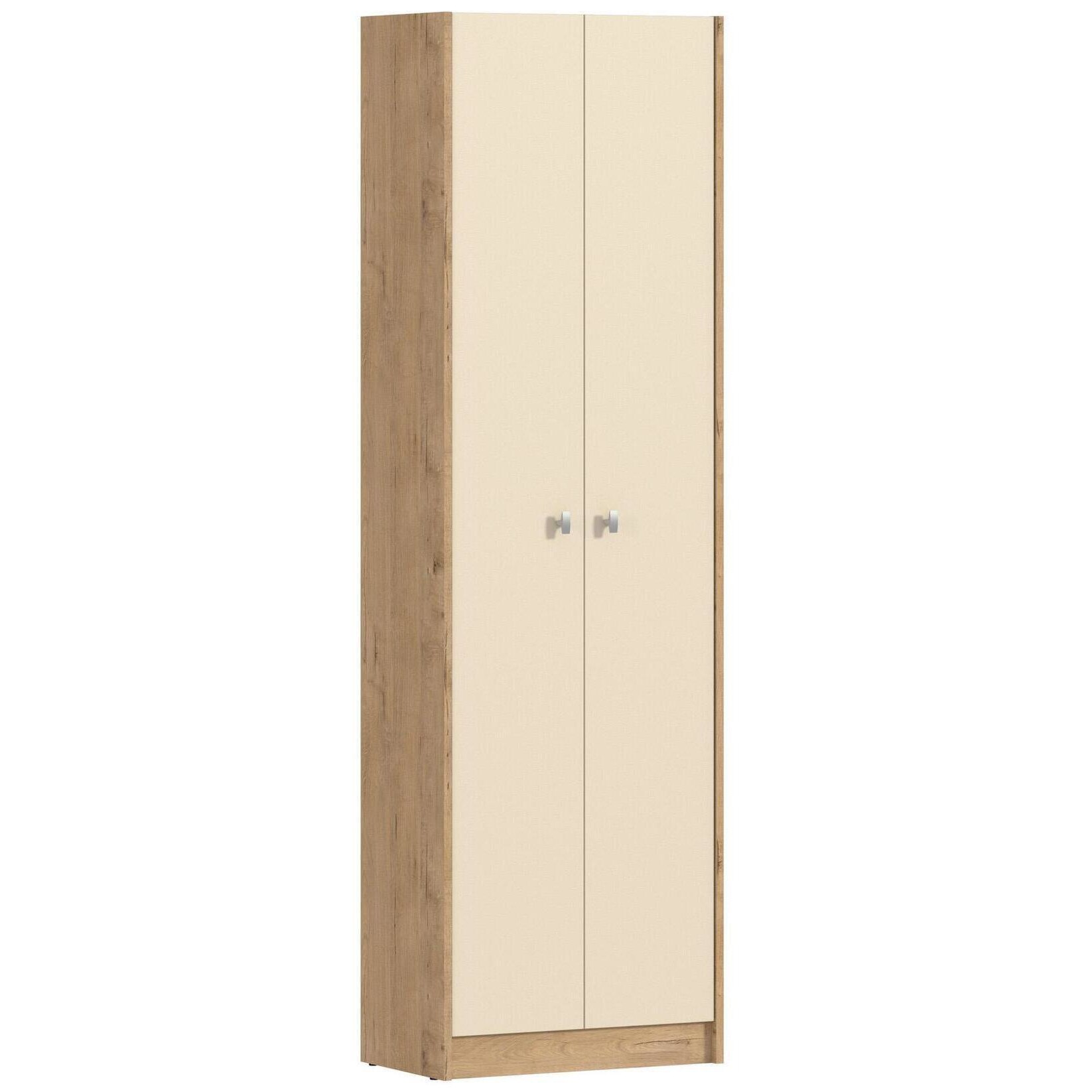 Dulap cu doua usi Sani Sidney SB-2588 60x35x200 cm Stejar bunnrati si Vanilie