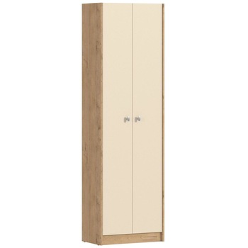 Dulap cu doua usi Sani Sidney SB-2588 60x35x200 cm Stejar bunnrati si Vanilie Dulap cu doua usi Sani Sidney SB-2588 60x35x200 cm Stejar bunnrati si Vanilie