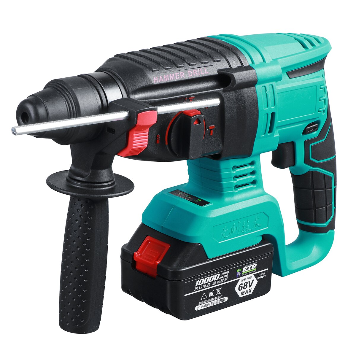 Ciocan electric fara perii, Insma, 220V, 4500 rpm, cu 2 baterii, verde