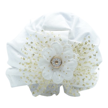 Turban pentru fete Mic Pitic T111A, Alb 62531 Turban pentru fete Mic Pitic T111A, Alb 62531