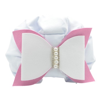 Turban pentru fete Mic Pitic T104, Alb 62537 Turban pentru fete Mic Pitic T104, Alb 62537