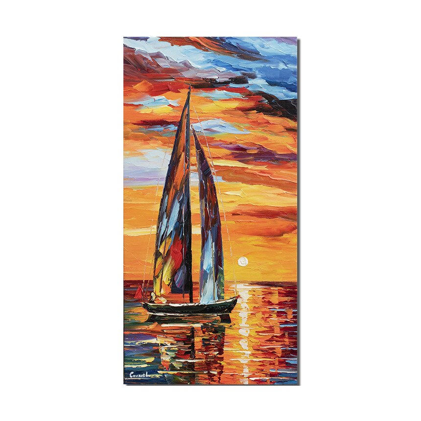 Tablou pictat manual - Asfintit - 80x40cm ulei pe panza de in, cutit efect 3D