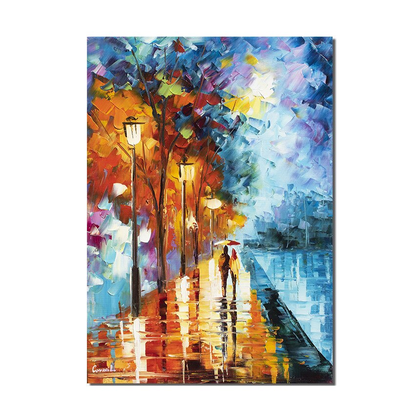 Tablou pictat manual - Vis implinit - 70x50cm ulei pe panza de in, cutit efect 3D