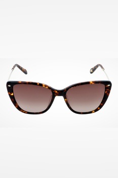 Fossil, Ochelari de soare cat-eye cu rama cu model tortoise, Maro inchis, 54-17-140 Standard Fossil, Ochelari de soare cat-eye cu rama cu model tortoise, Maro inchis, 54-17-140 Standard