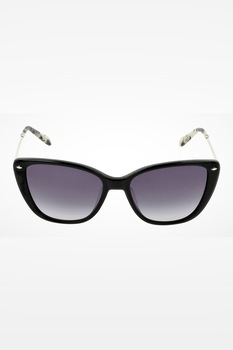 Fossil, Ochelari de soare cat-eye cu lentile in degrade, Negru/Argintiu, 54-17-140 Standard Fossil, Ochelari de soare cat-eye cu lentile in degrade, Negru/Argintiu, 54-17-140 Standard