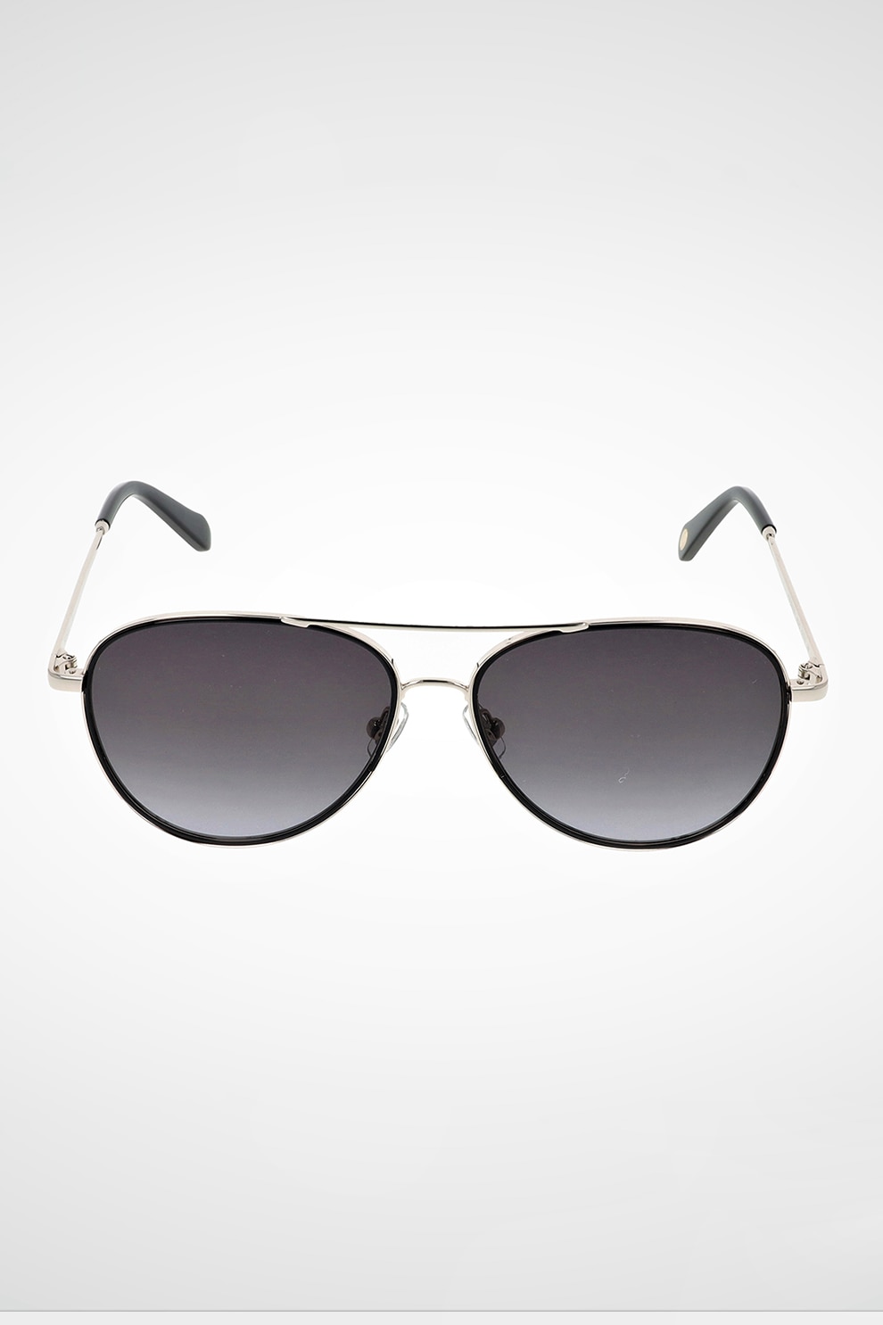 Fossil , Ochelari de soare pilot cu lentile in degrade, Argintiu/Negru, 57-14-140 Standard