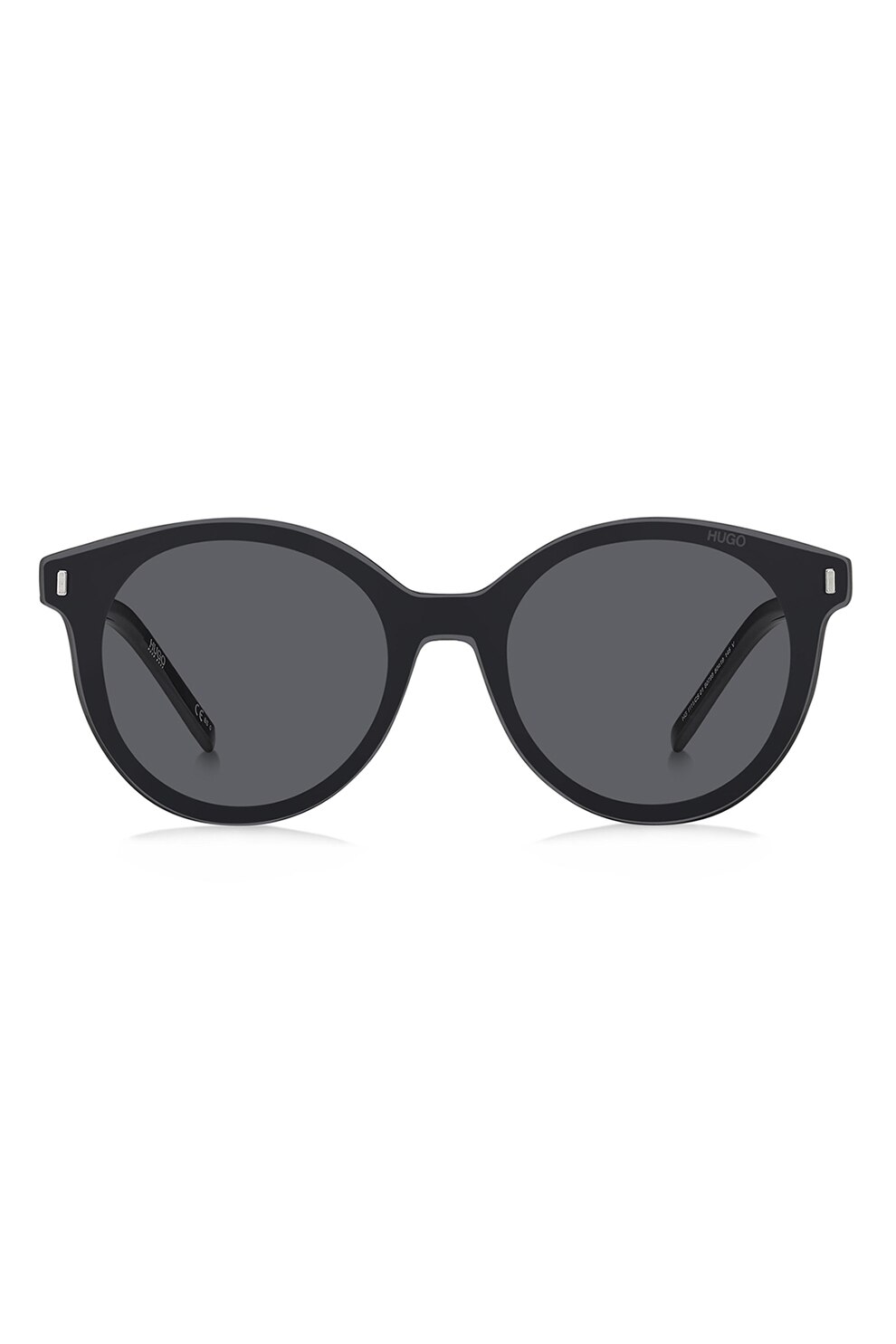 HUGO, Ochelari de soare rotunzi, Negru, 50-19-145 Standard
