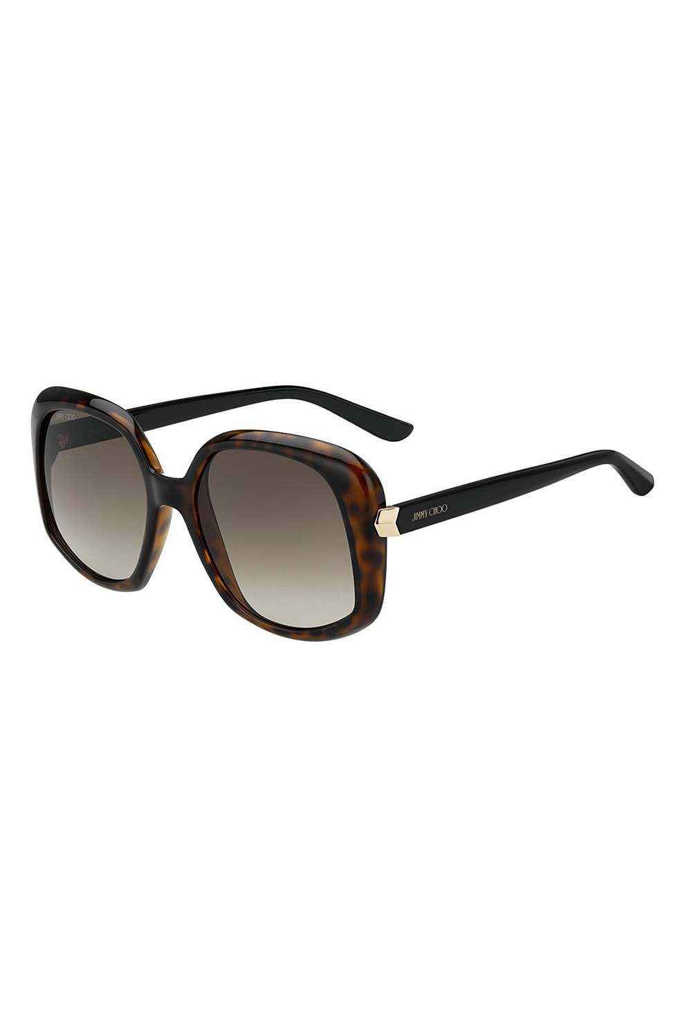Jimmy Choo, Ochelari de soare cu lentile in degrade Amanda, Negru/Maro, 57-19-145 Standard