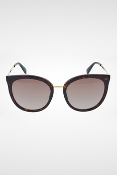 Love Moschino, Ochelari de soare cat-eye cu logo, Maro inchis, 55-24-140 Standard Love Moschino, Ochelari de soare cat-eye cu logo, Maro inchis, 55-24-140 Standard