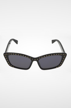 Love Moschino, Ochelari de soare cat-eye cu tinte discrete, Negru, 52-15-140 Standard Love Moschino, Ochelari de soare cat-eye cu tinte discrete, Negru, 52-15-140 Standard