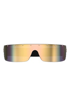 Moschino, Ochelari de soare shield polarizati, Negru stins/Auriu, 99-0-0 Standard Moschino, Ochelari de soare shield polarizati, Negru stins/Auriu, 99-0-0 Standard