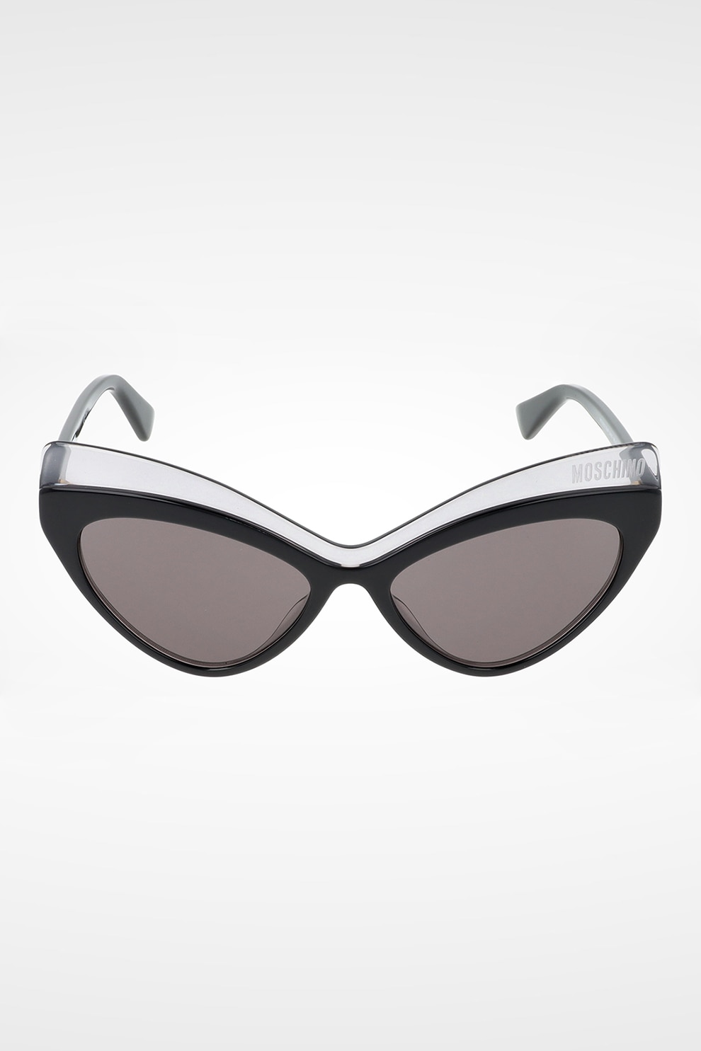 Love Moschino, Ochelari de soare cat-eye cu logo, Negru, 54-17-140 Standard