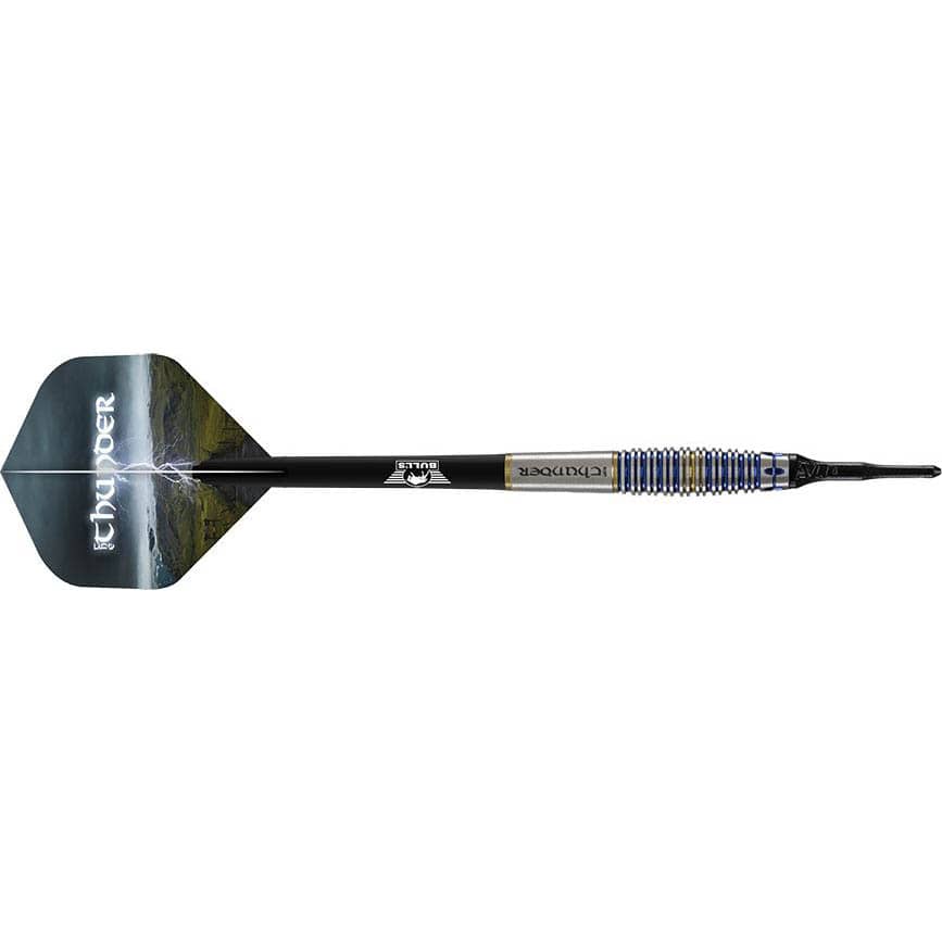 Sageti Bulls Darts The Thunder, 90% Tungsten, 22 g, Negru