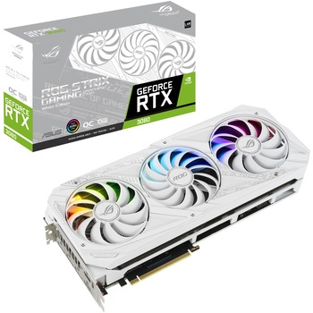 Placa video ASUS ROG Strix GeForce® RTX™ 3080 OC White Edition V2, 10GB GDDR6X, 320-bit Placa video ASUS ROG Strix GeForce® RTX™ 3080 OC White Edition V2, 10GB GDDR6X, 320-bit