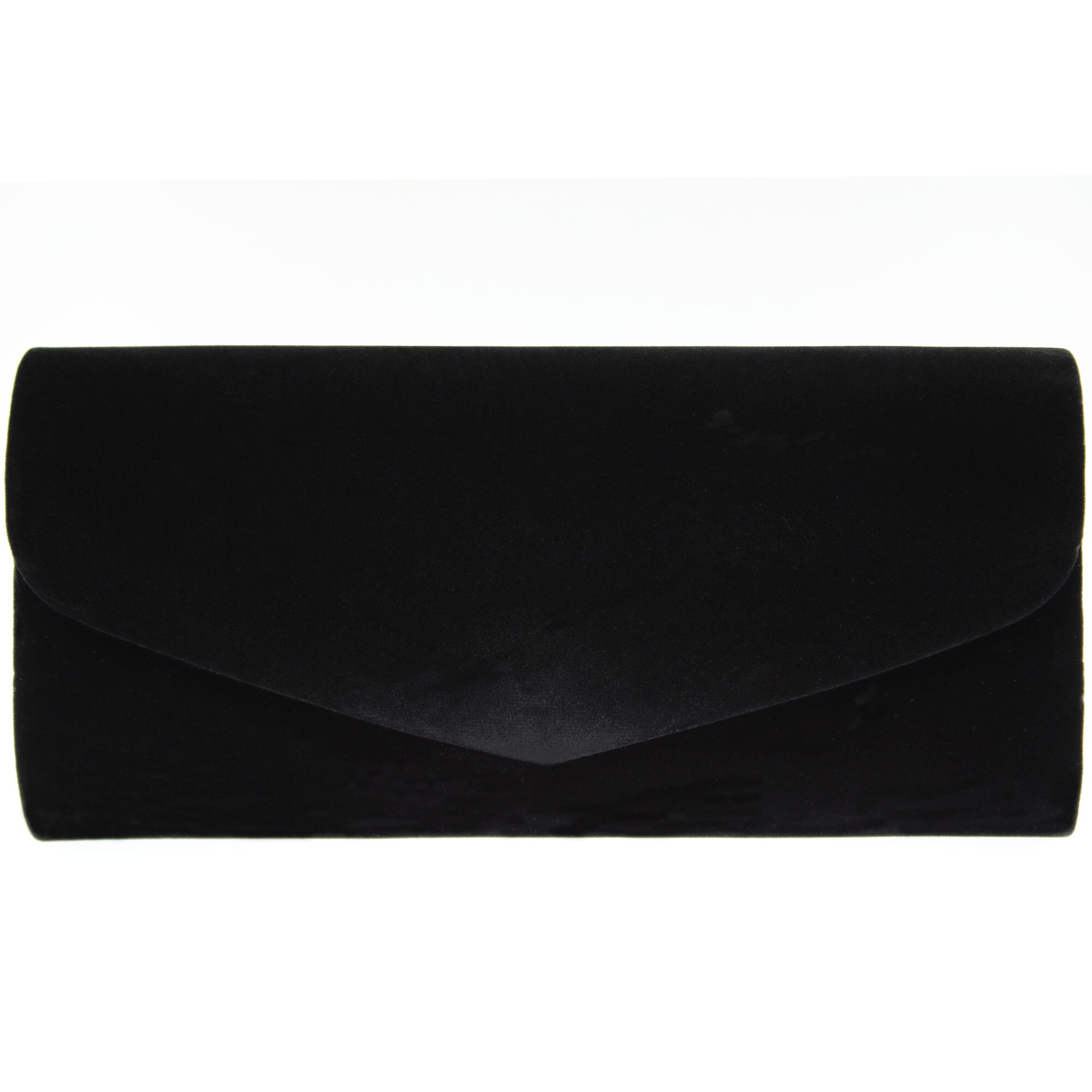 Geanta plic, pentru dama, Negru, din material catifelat, 24x10x4.5 cm - GND18