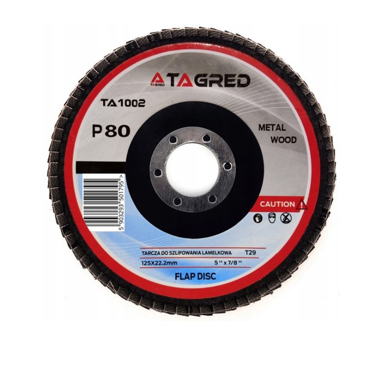 Ламел диск за шлайфане, Tagred, 125mm / 22.23mm