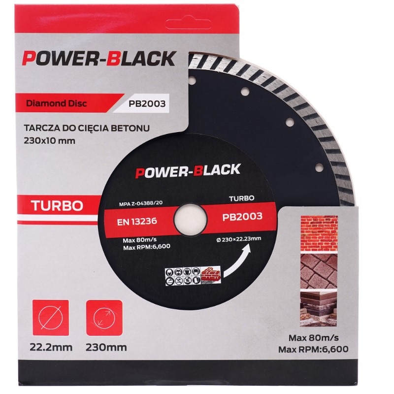 Lama diamantata, Tagred, pentru taierea betonului, cuburi de 230 x 22,2 mm