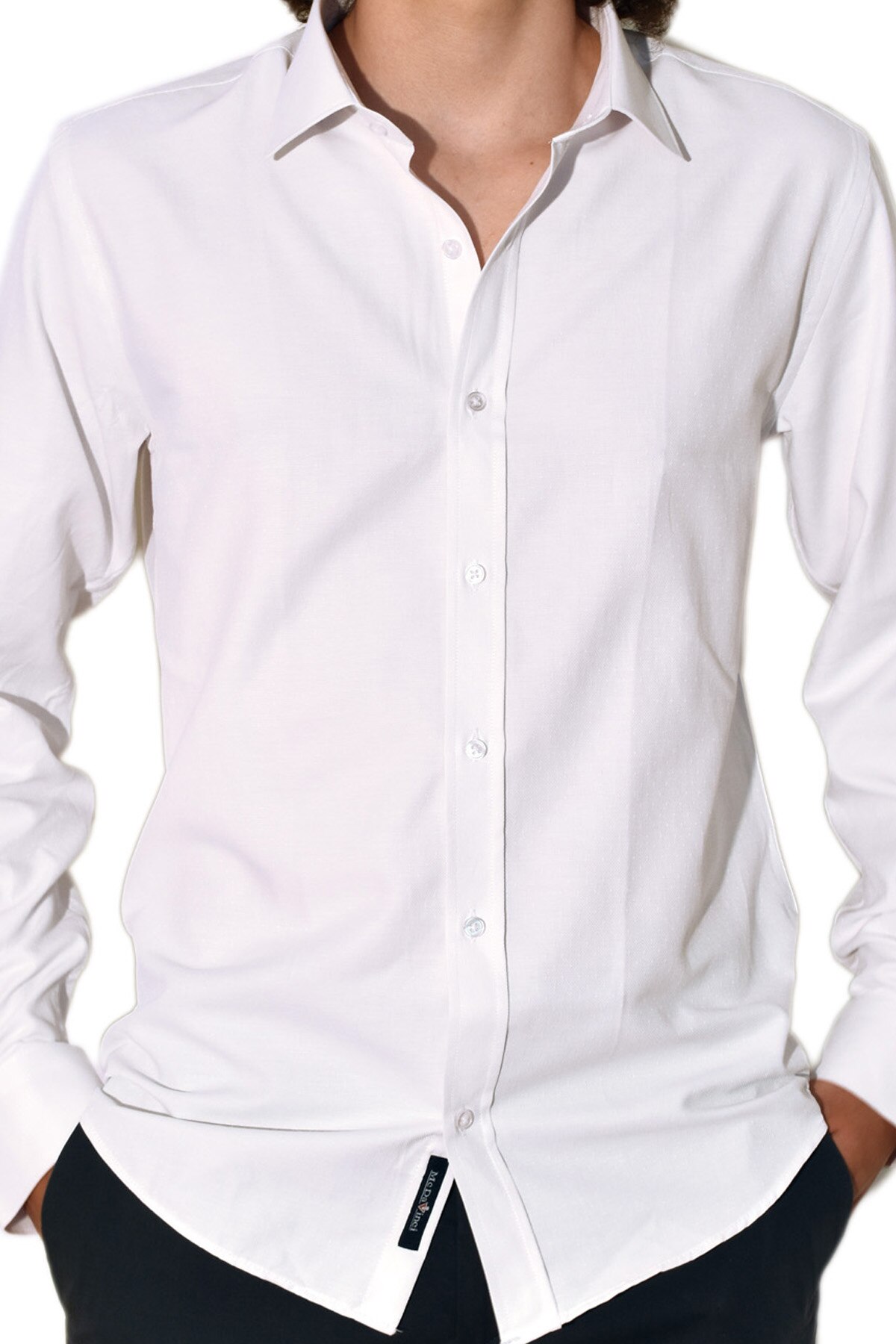 Camasa barbati, Regular fit, 100% Bumbac, Alb, M