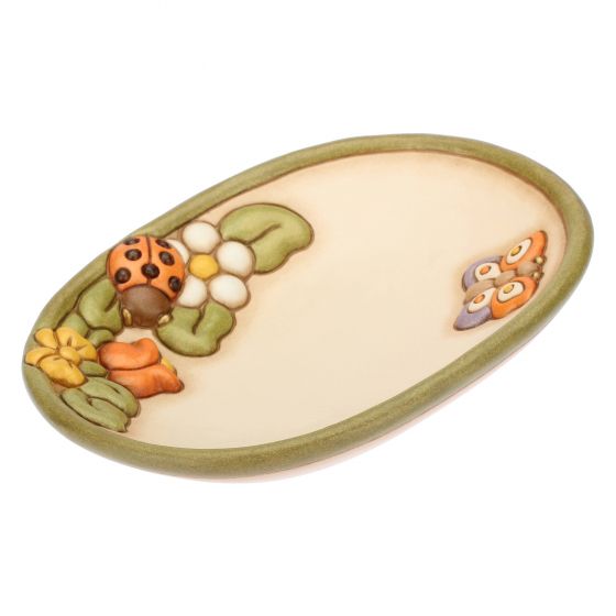 Tavita accesorii, ceramica THUN, model Country buburuza si fluture, 18 cm