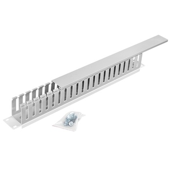 Organizator cu capac 19', Schrack, 1U, RAL7035 Organizator cu capac 19', Schrack, 1U, RAL7035