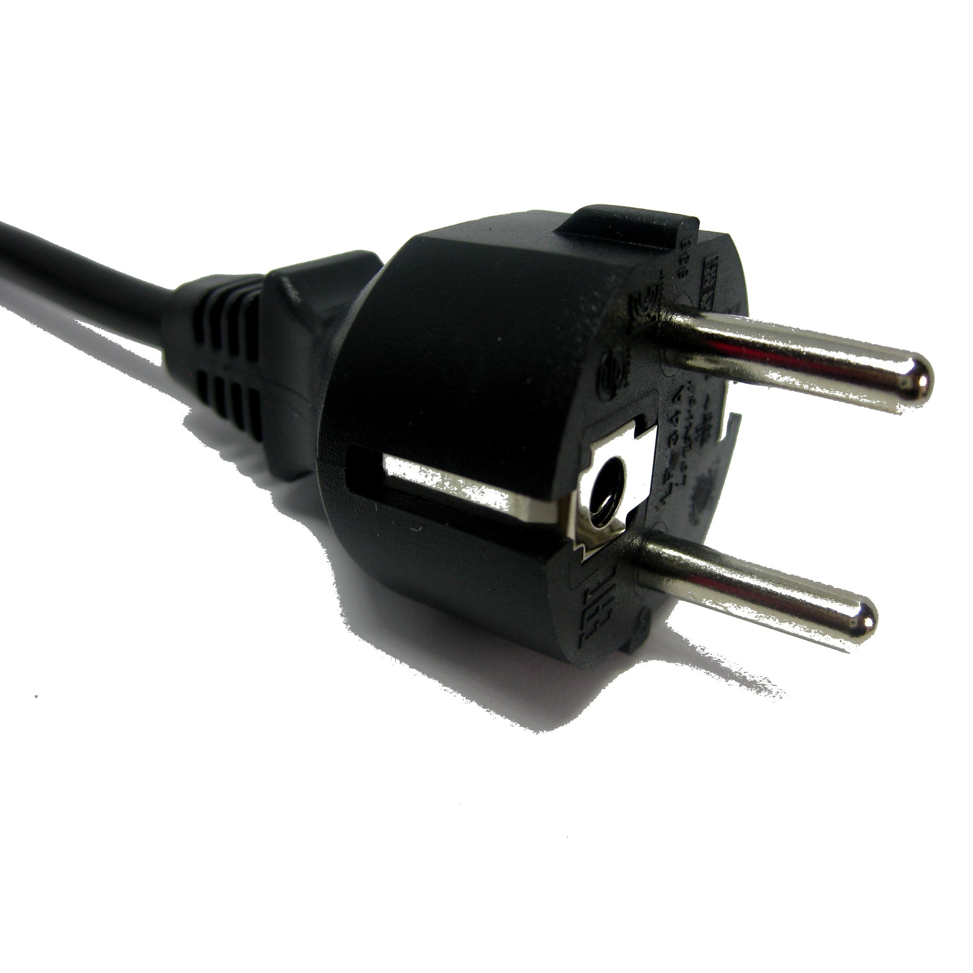 Extension Angle Flat Male 0.2m - 1.4m Power Cable Schuko Protective Contact