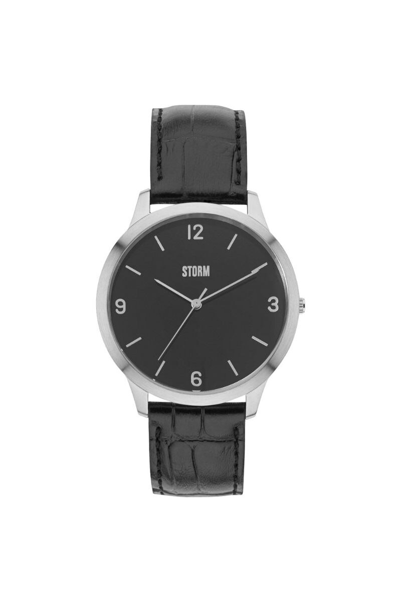 Ceas barbatesc Storm London, 47265 / BK, Negru/Argintiu