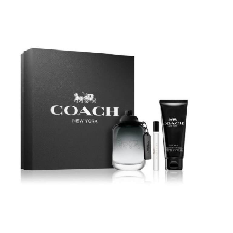 Set pentru barbati COACH FOR MEN , Apa de toaleta spray 100 ml , Apa de Toaleta 15 ml , Gel dus 100 ml