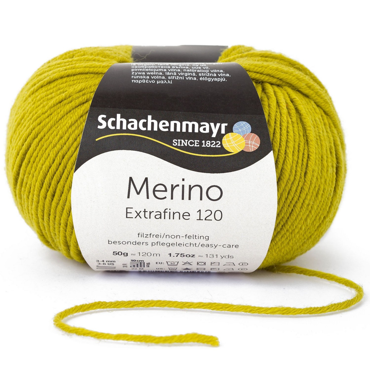 Fir de tricotat si crosetat, 100% lana merinos, grosime fir nr 3 Light, lungime 120 m, 50g, Merino Extrafine 120, Anason 00174